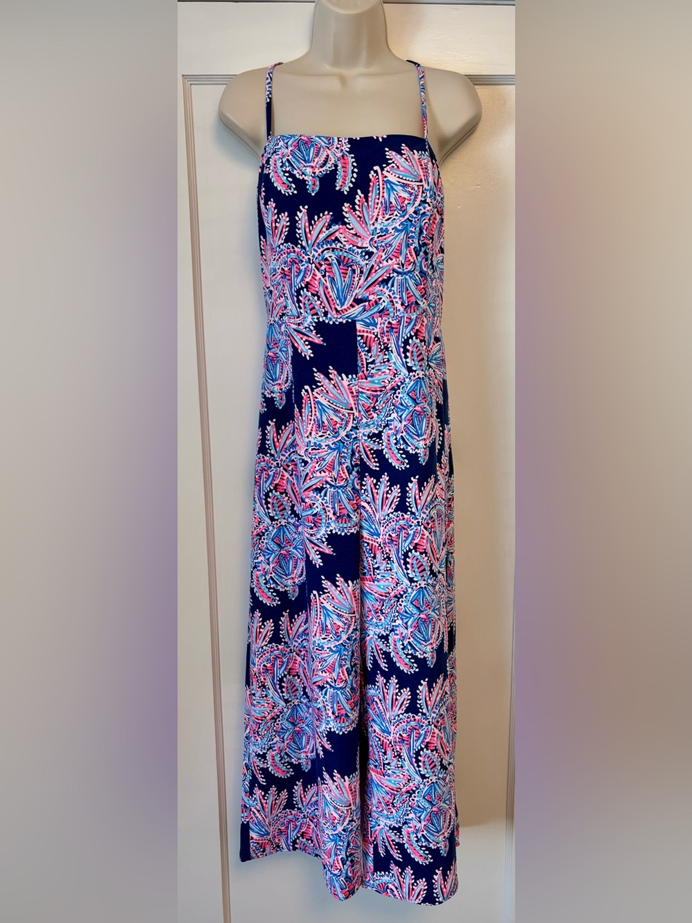 Lilly Pulitzer Sandra Jumpsuit in Oyster Bay Blue “Miss Shell” 🌺🐚